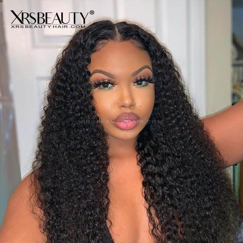 Deep Curly 13X5 Lace Front Human Hair Wigs Layered Edge With Baby Hair  [LFW06]