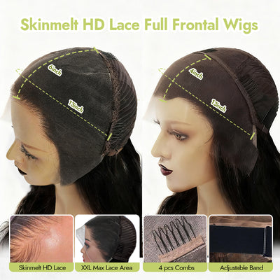 Loose Deep Wave 13x4 & 13x6 Full Frontal Wig with Skinmelt HD Lace & Natural Hairline