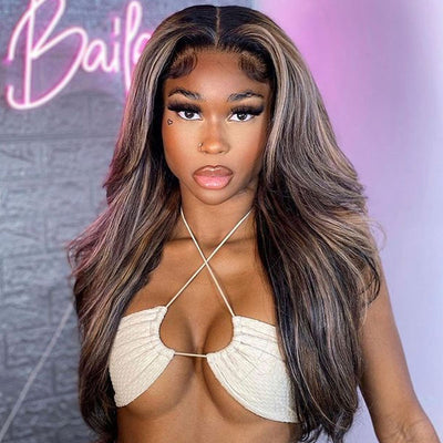 Straight Highlight Colored 5x5 Skinmelt HD Lace Closure Wig | Wear Go Glueless Wig