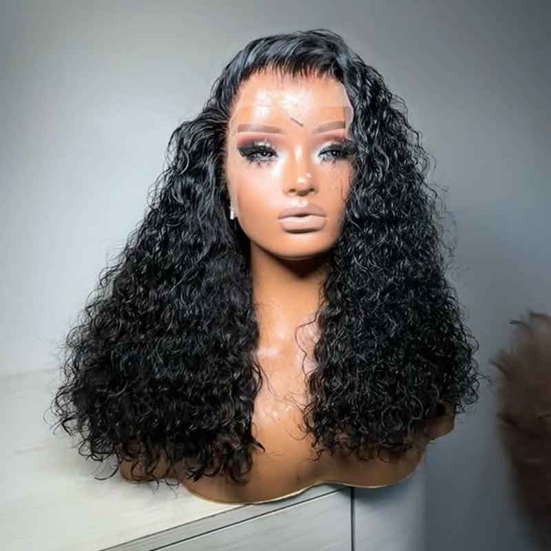 Water Wave 13X6 Clear HD Lace Full Frontal Wig 250% Density