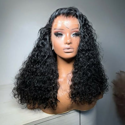 Water Wave 13X6 Clear HD Lace Full Frontal Wig 250% Density