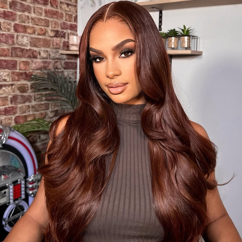 Copper Brown 13x6 Clear HD Lace Frontal Wig