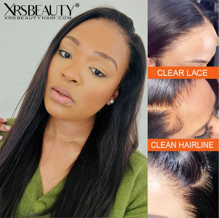 Real Human Hair HD Lace Front Wig Straight 13x6 NEW HD LACE CLEAN HAIRLINE LFW11 Xrs Beauty Hair