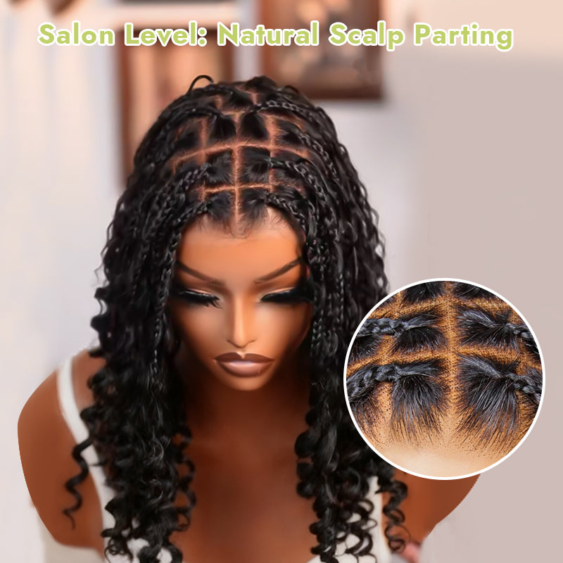 SkinMelt HD Lace Full Lace Braided Bob Wig Light Weight Invisi Strap [BBW02]