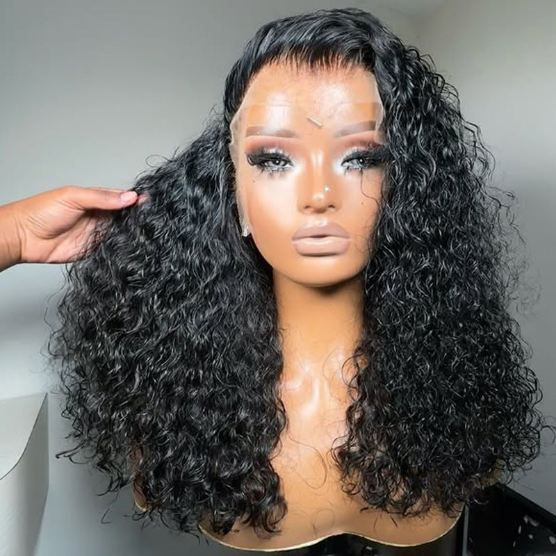 Water Wave 13X6 Clear HD Lace Full Frontal Wig 250% Density