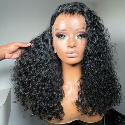 Water Wave 13X6 Clear HD Lace Full Frontal Wig 250% Density