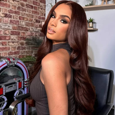 Copper Brown 13x6 Clear HD Lace Frontal Wig
