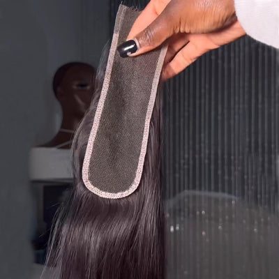 2x6 Clear HD Lace Closure Only Melt All Skins Bleached Knots Straight / Body wave