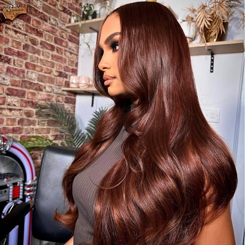 Copper Brown 13x6 Clear HD Lace Frontal Wig