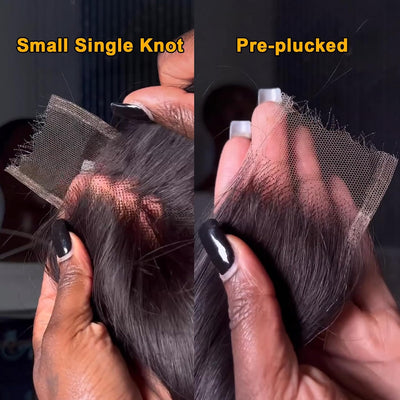 2x6 Clear HD Lace Closure Only Melt All Skins Bleached Knots Straight / Body wave