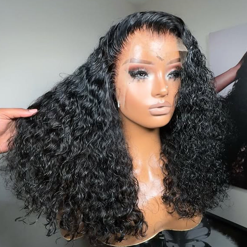 Water Wave 13X6 Clear HD Lace Full Frontal Wig 250% Density