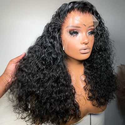 Water Wave 13X6 Clear HD Lace Full Frontal Wig 250% Density