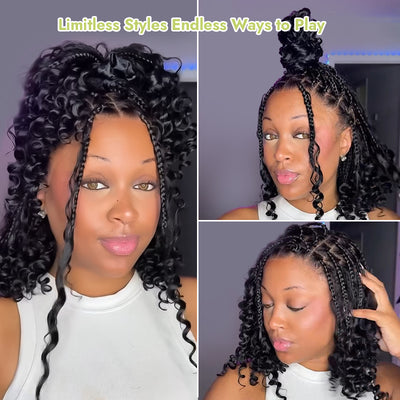 SkinMelt HD Lace Full Lace Braided Bob Wig Light Weight Invisi Strap [BBW02]