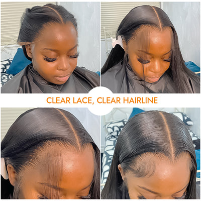 Straight Human Hair 13X6 Lace Front Wig *NEW* CLEAR HD LACE & CLEAN HAIRLINE [ LFW11 ]