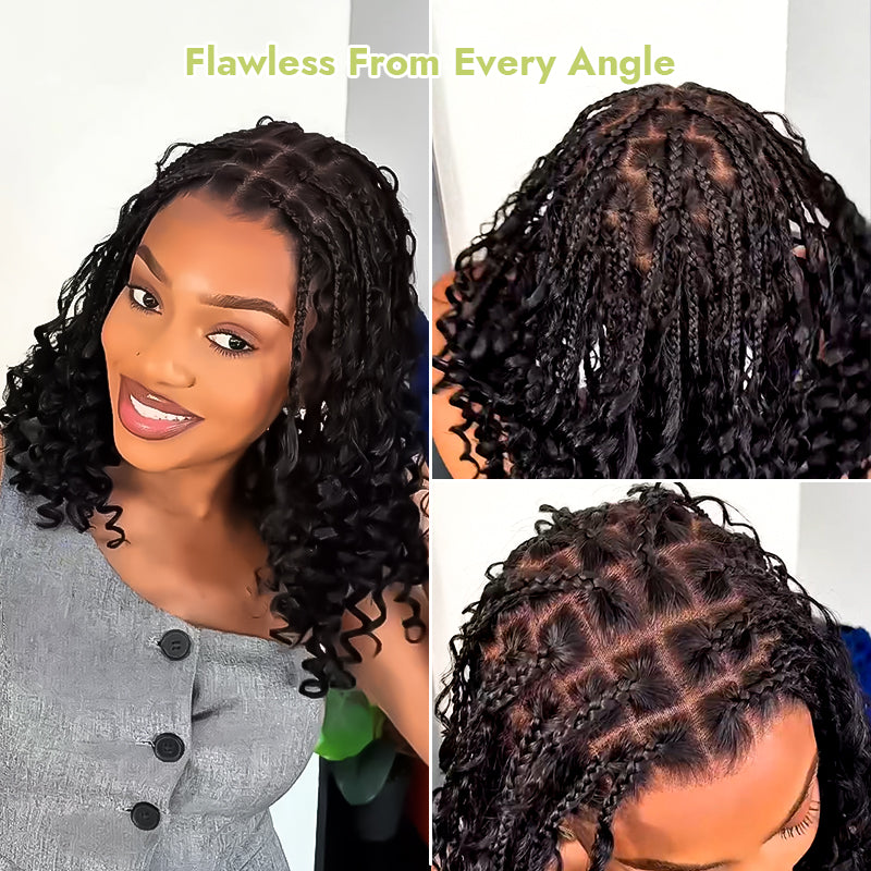 SkinMelt HD Lace Full Lace Braided Bob Wig Light Weight Invisi Strap [BBW02]