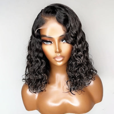 5x5 Skinlike HD Lace Closure Wig Bob Curly Hair Natural-Pre-Plucked Hairline [BOB57]