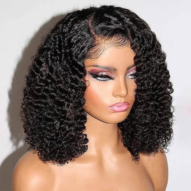 5x5 Skinlike HD Lace Closure Wig Bob Deep Wave Hair Natural-Pre-Plucked Hairline [BOB58]