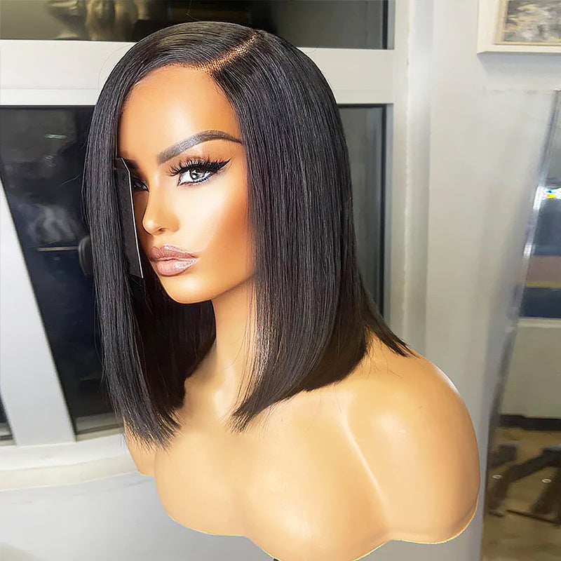 5x5 Skinlike HD Lace Closure Wig Bob Straight Hair Natural-Pre-Plucked Hairline [BOB55]