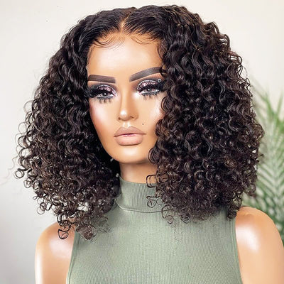 5x5 Skinlike HD Lace Closure Wig Bob Water Wave Hair Natural-Pre-Plucked Hairline [BOB59]