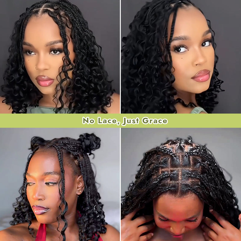 SkinMelt HD Lace Full Lace Braided Bob Wig Light Weight Invisi Strap [BBW02]