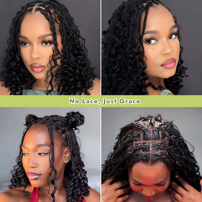 SkinMelt HD Lace Full Lace Braided Bob Wig Light Weight Invisi Strap [BBW02]