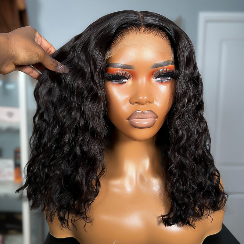 Wear Go 5x5 Skinmelt HD Lace Closure Wig Curly BOB Glueless Bye Bye Knots
