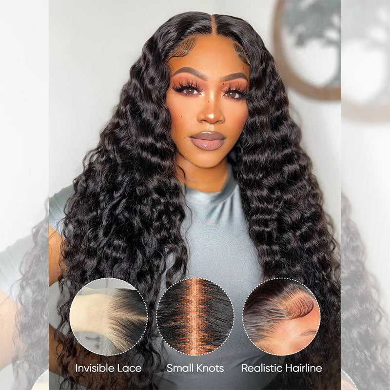 Loose Deep Wave 13x4 & 13x6 Full Frontal Wig with Skinmelt HD Lace & Natural Hairline