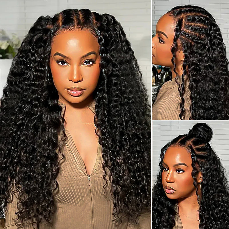 Deep Wave 13x4 & 13x6 Full Frontal Wig Skinmelt HD Lace Natural Clean Hairline