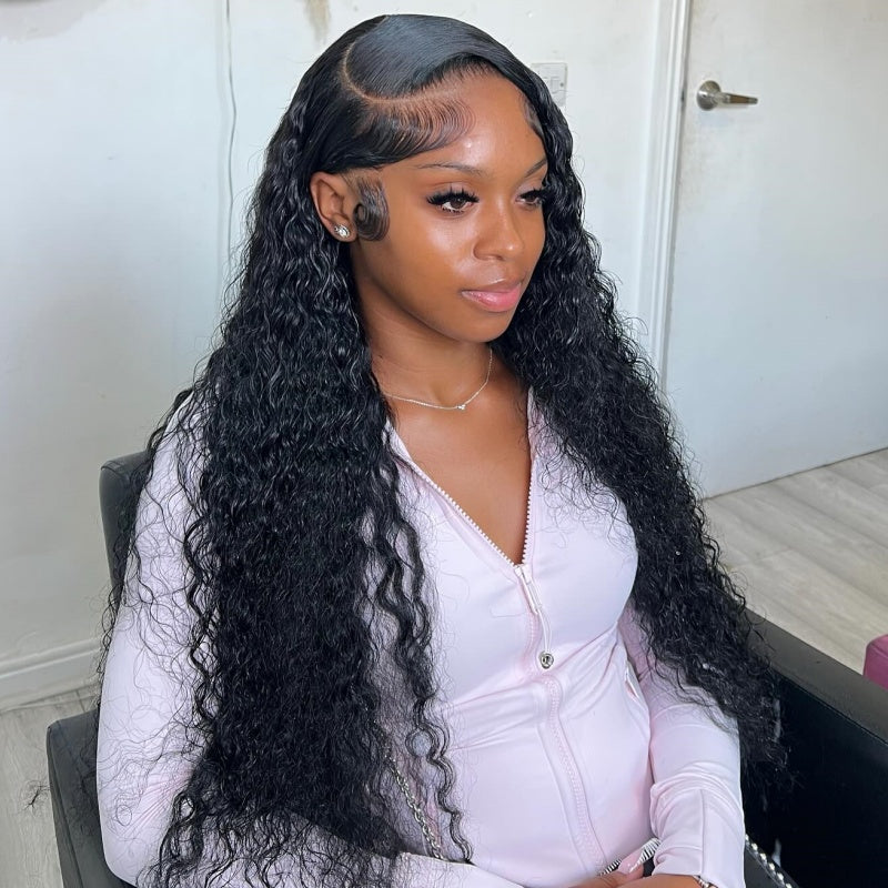 Skinfit 3D Dome Cap 13X6 Skinmelt HD Lace Front Water Wave Wigs Natural Clean Hairline