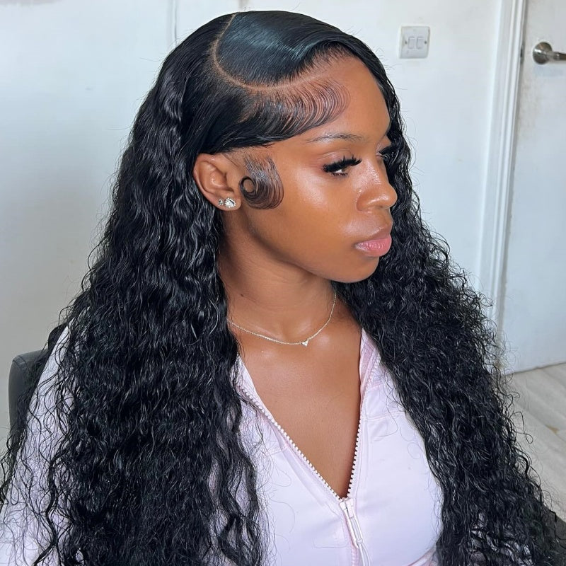 Skinfit 3D Dome Cap 13X6 Skinmelt HD Lace Front Water Wave Wigs Natural Clean Hairline