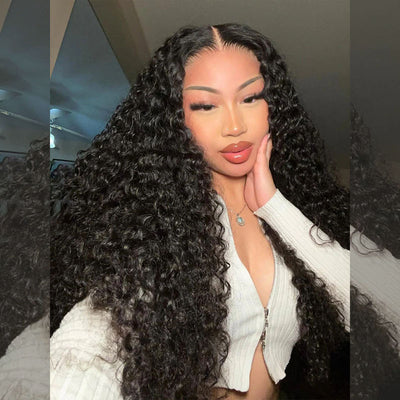 Deep Wave 13x4 & 13x6 Full Frontal Wig Skinmelt HD Lace Natural Clean Hairline