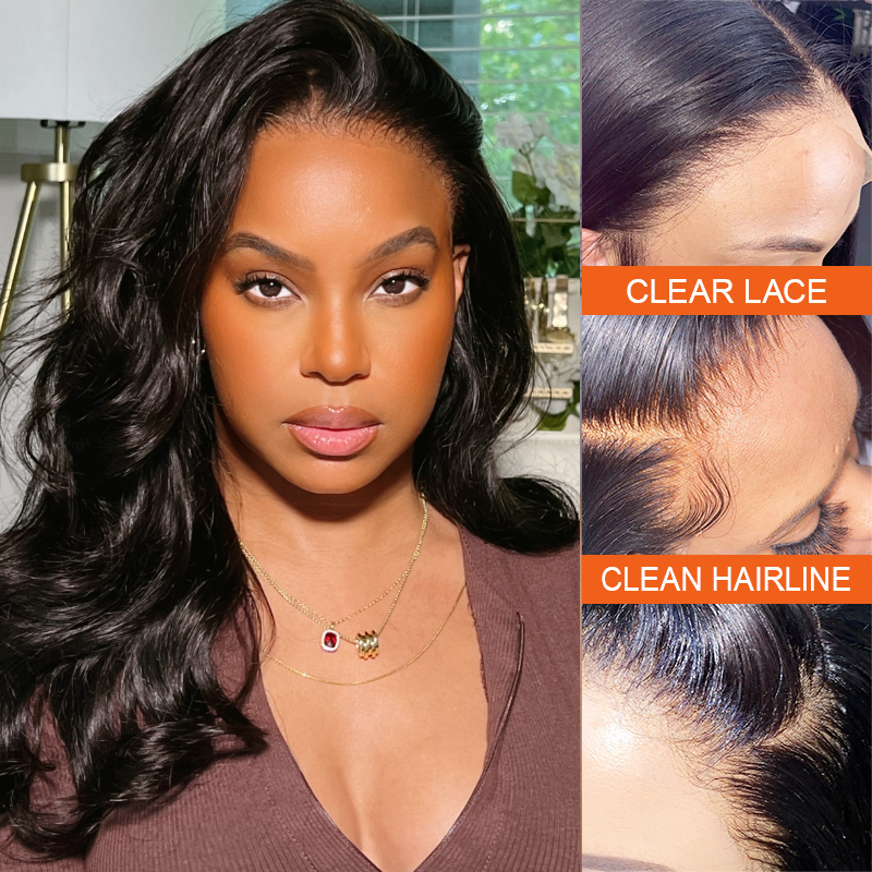 Body Wave Human Hair 13x6 HD Lace Front Wig *NEW* CLEAR LACE & CLEAN HAIRLINE [LFW12]