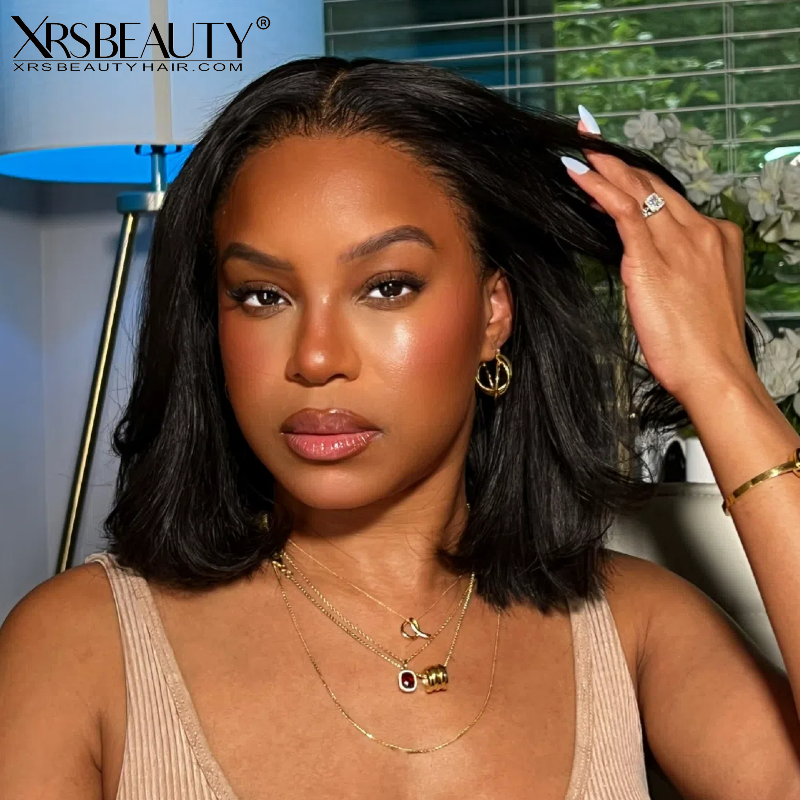 *NEW* CLEAR LACE & CLEAN HAIRLINE Straight BoB 13x6 Front Lace Human Hair Wig [BOB34]