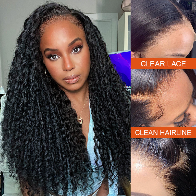 Deep Wave Human Hair 13x6 Lace Front Wig *NEW* CLEAR HD LACE & CLEAN HAIRLINE [LFW15]