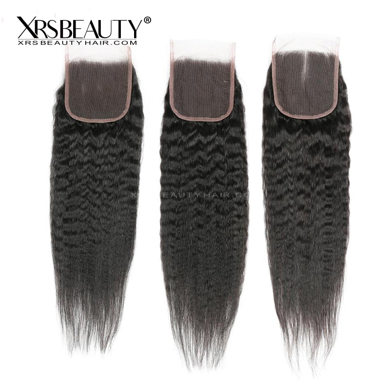 5x5 HD Lace Closure Kinky Straight With 3 Bundles [CW03]