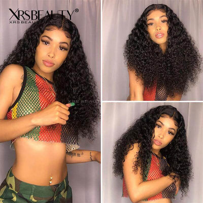 13x5 clean hairline water wave lace frontal wig human hair