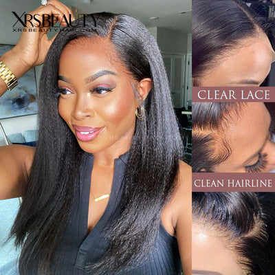 Yaki Straight Human Hair 13x6 Lace Front Wig *NEW* CLEAR HD LACE & CLEAN HAIRLINE [LFW19]
