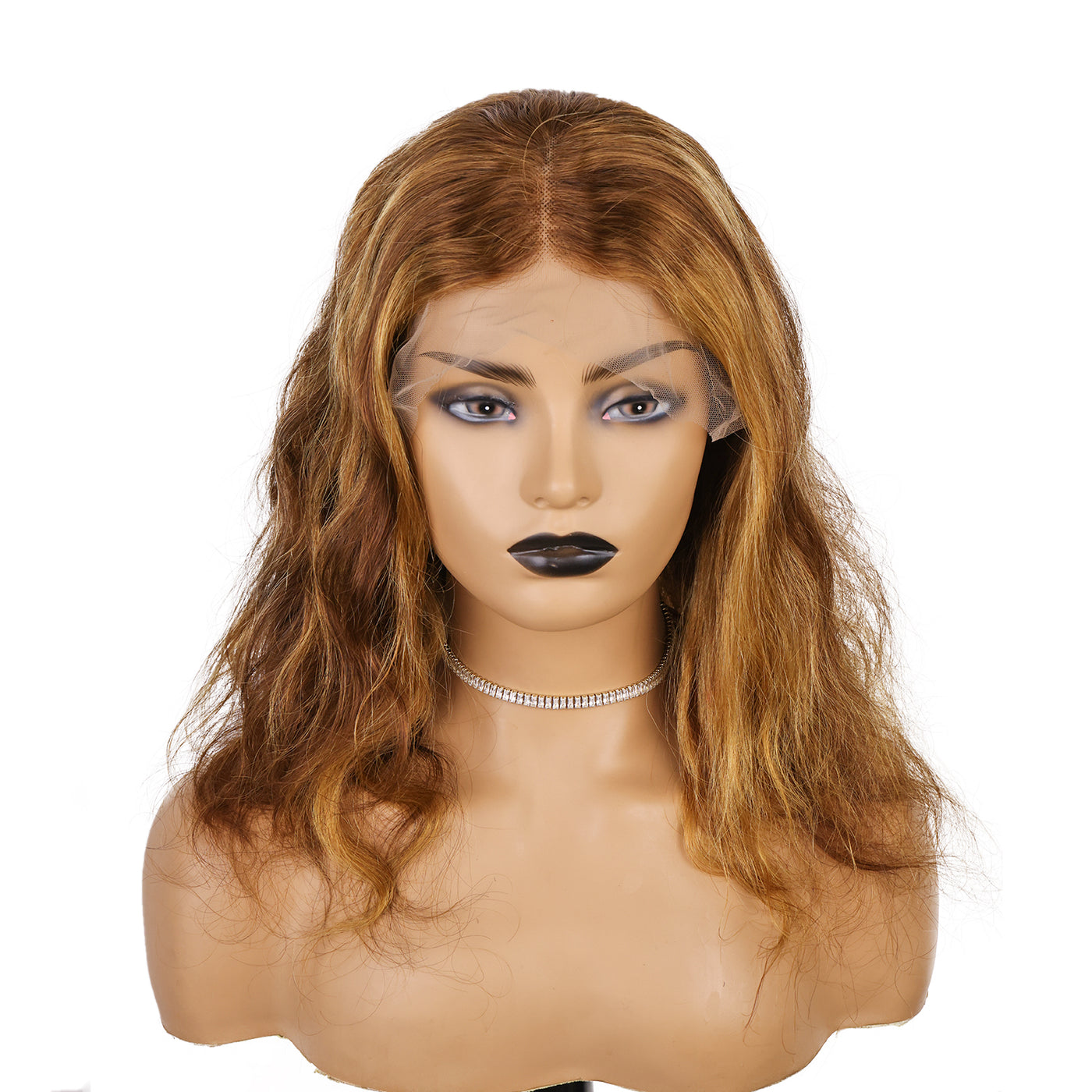 Light Brown Hair with Blonde Highlights Body Wave 13x4 Lace Front Wig 150 Density [CXW23]