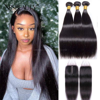 5x5 HD Lace Closure Straight With 3 Bundles [CW01]