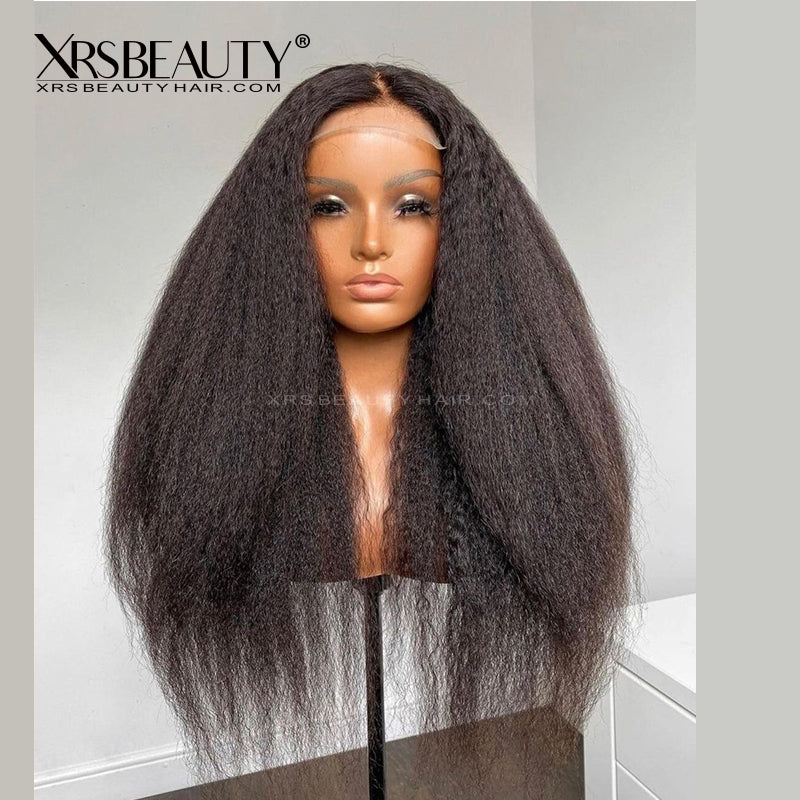 Kinky Straight Human Hair 13x6 Lace Front Wig *NEW* CLEAR HD LACE & CLEAN HAIRLINE [LFW20]