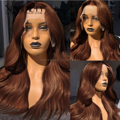 Long Body Wave Dark Brown Lace Front Wig Human Hair [CFW20]