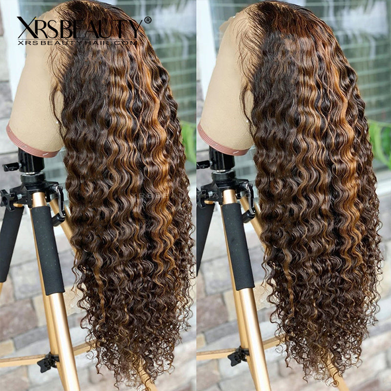 Water Wave Lace Front store Wig w/Highlights