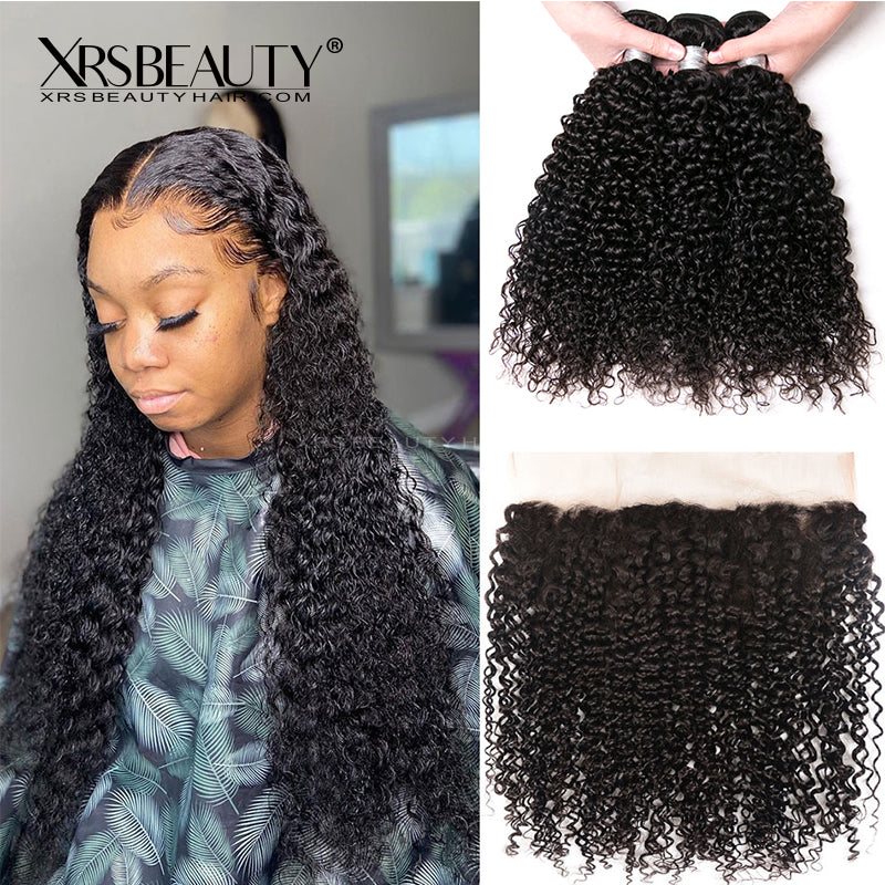 13x4 Lace Frontal Kinky Curly With 3 Bundles [FW06]