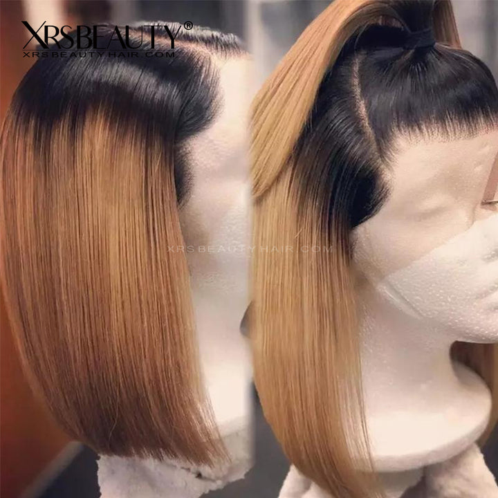 Ombre newest Blonde dark roots lace front Bob