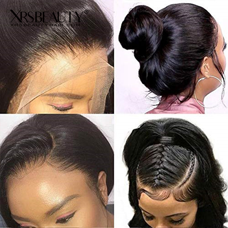 360 Lace Frontal Wig Kinky Straight Pre-plucked Human Hair Wig For Black Women [360KS]