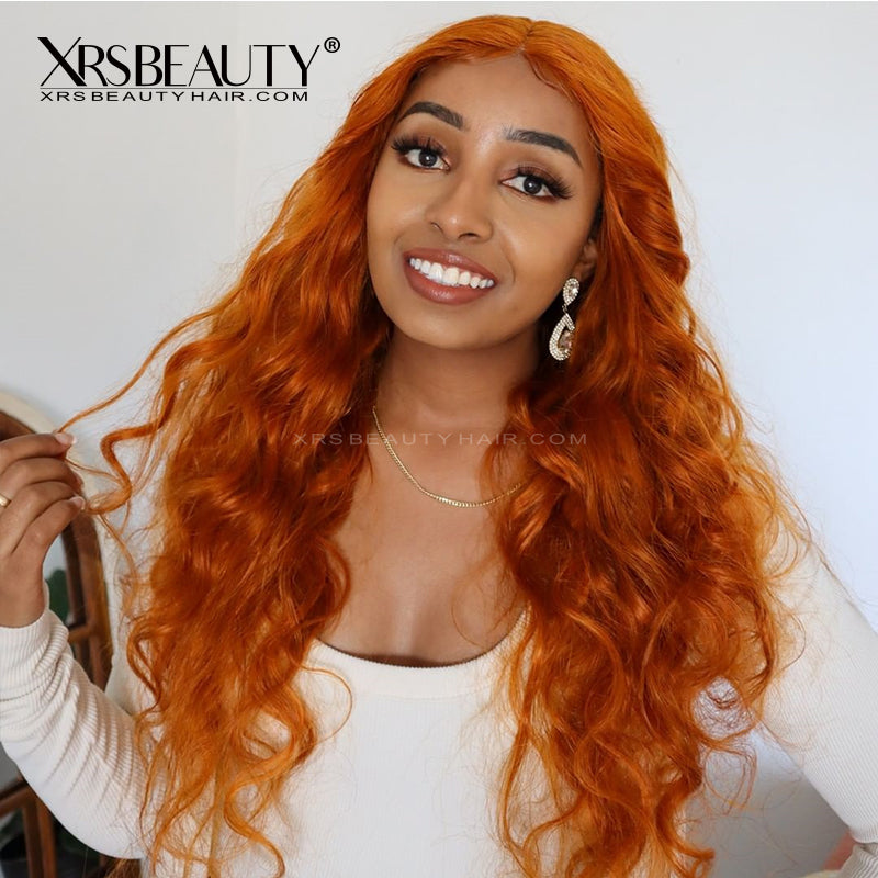 Ginger Orange Lace Front Wig Body Wave Virgin Human Hair  display picture 1