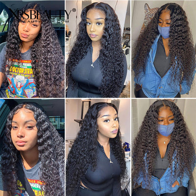 Deep Wave Virgin Hair 3 Bundles with13x4 Lace Frontal [FW07]