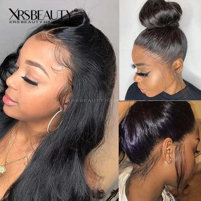 360 Lace Frontal Wig Kinky Straight Pre-plucked Human Hair Wig For Black Women [360KS]