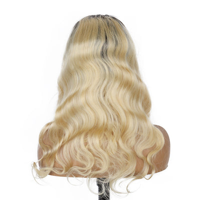 1B/613 Blonde Ombre Body wave Human Hair 130% Density Frontal Lace Virgin Hair Wigs [CXW04]