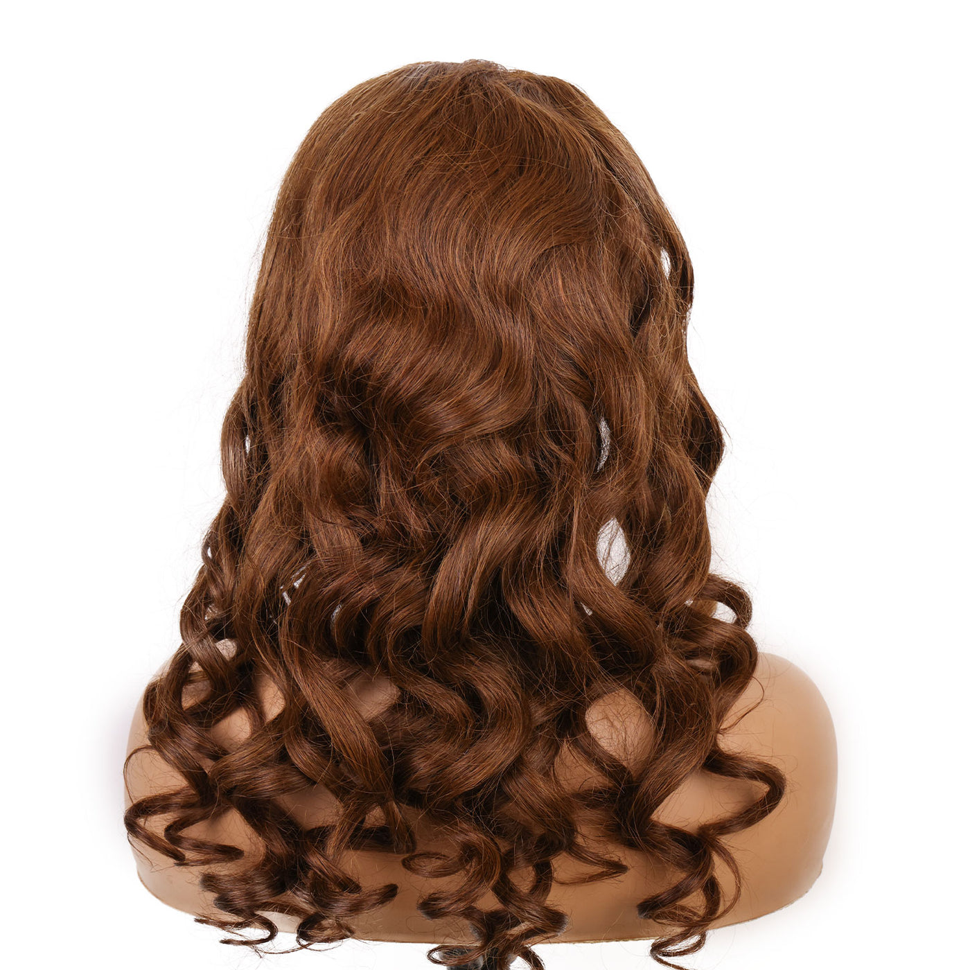 Chestnut Brown with Blonde Money Piece Highlights 13x4 Lace Front Wavy Wig [CXW35]